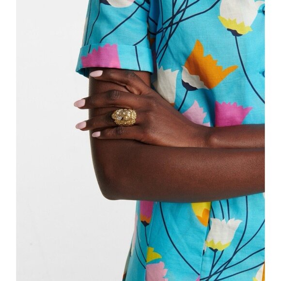 NEW Gucci Lion Ring White Crystal Size 13 IT 6.5 US - Picture 3 of 12